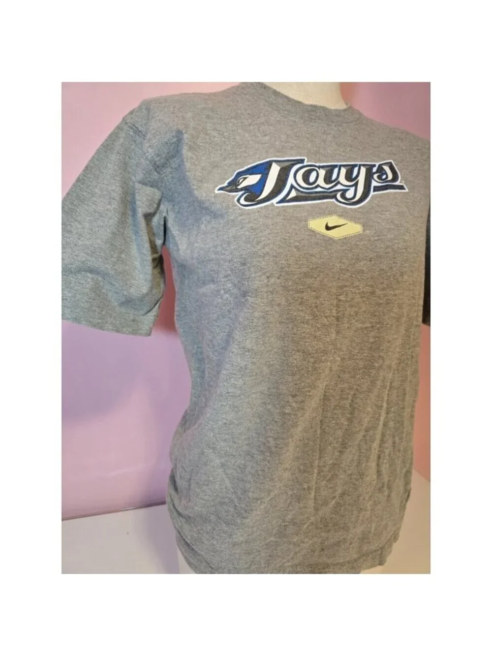 Vintage Nike Blue Jays Old School Logo T Shirt Size Large Women's